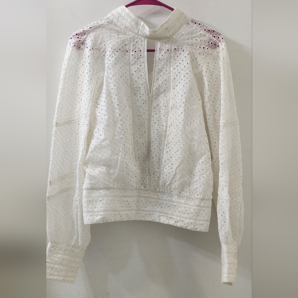White Eyelet‎ Blouse